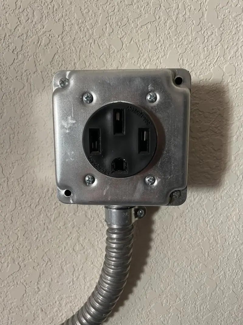 NEMA 14-50 outlet installed for Smart Home Electrical in Mayfield Heights